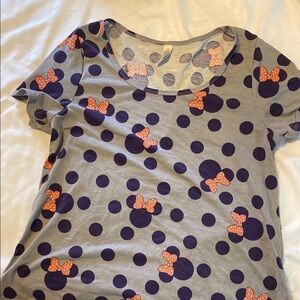 Polka Dot LuLaRoe Shirt with Bow Accents and Minnie